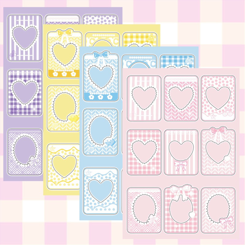 

1 lembar stiker frame korea deco toploader [100]