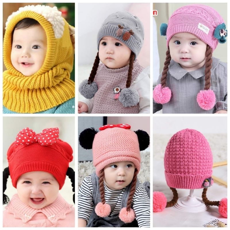 TOPI RAJUT BAYI PREMIUM. TOPI RAJUT LUCU DENGAN BERBAGAI MODEL