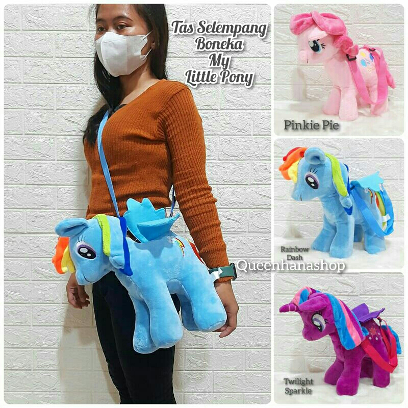 Tas Selempang Little Pony  Tas Little Pony Full Body  Sling Bag Pony Tas Boneka Karakter