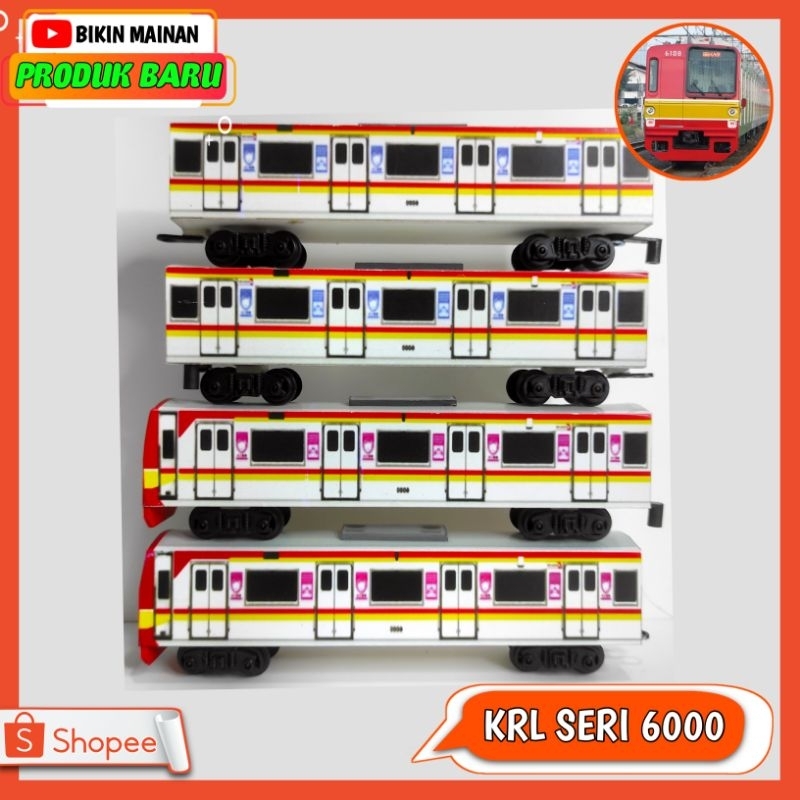 Mainan kereta api krl commuter line Indonesia SERI 205 (handmade)
