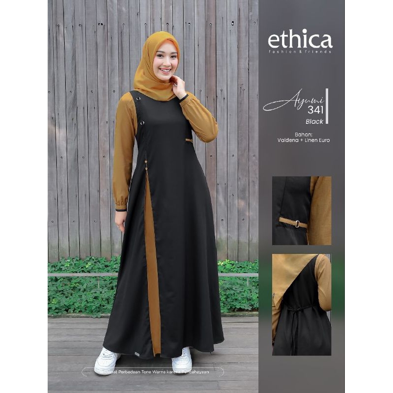 Gamis Ethica Ayumi 341 Black Hitam