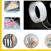 3 Meter!! Ukuran Tape Double Tip Bening Lakban 3M Super Perekat Lengket Sisi 2 Bagus Paling Murah Dabel Tip Clear 3Meter Diameter Sedang/Lengket Banget isolasi/Dua lem isolatip/Solatip/Tempel Mobil Perlengkapan Rumah Karpet serba Guna