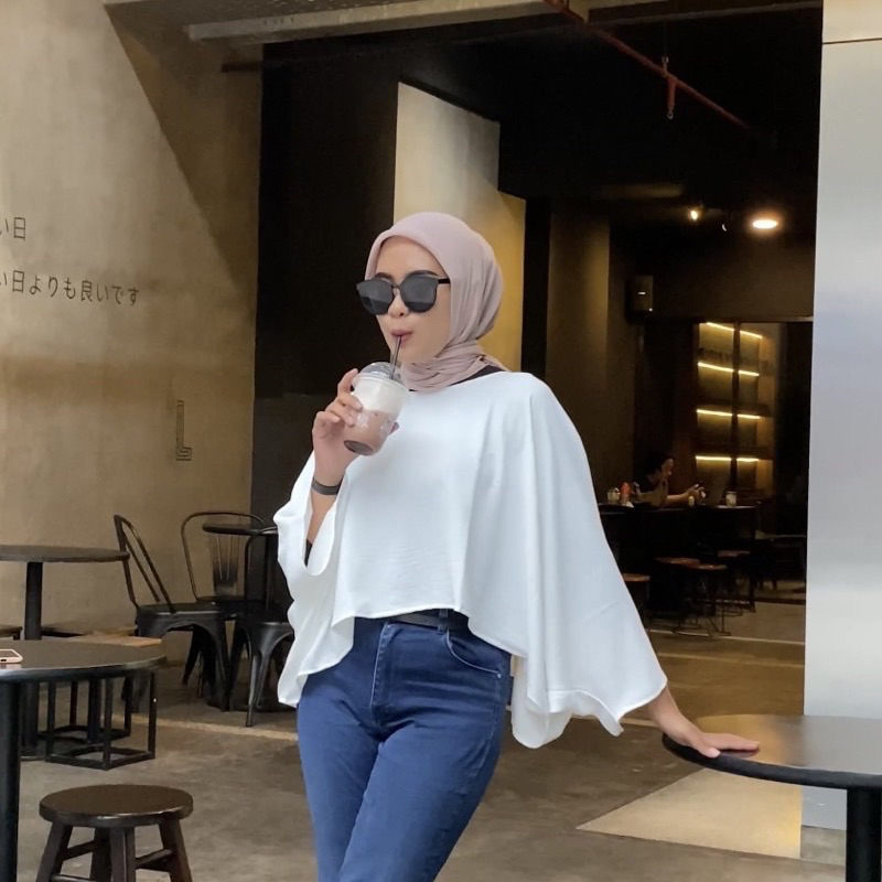 FAMELA BATWING BLOUSE AIRFLOW CRINKLE - Cirebon Cloth