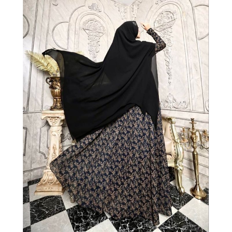 {Ready} Syari NK Muslimah Cantik Hitam dan Pink