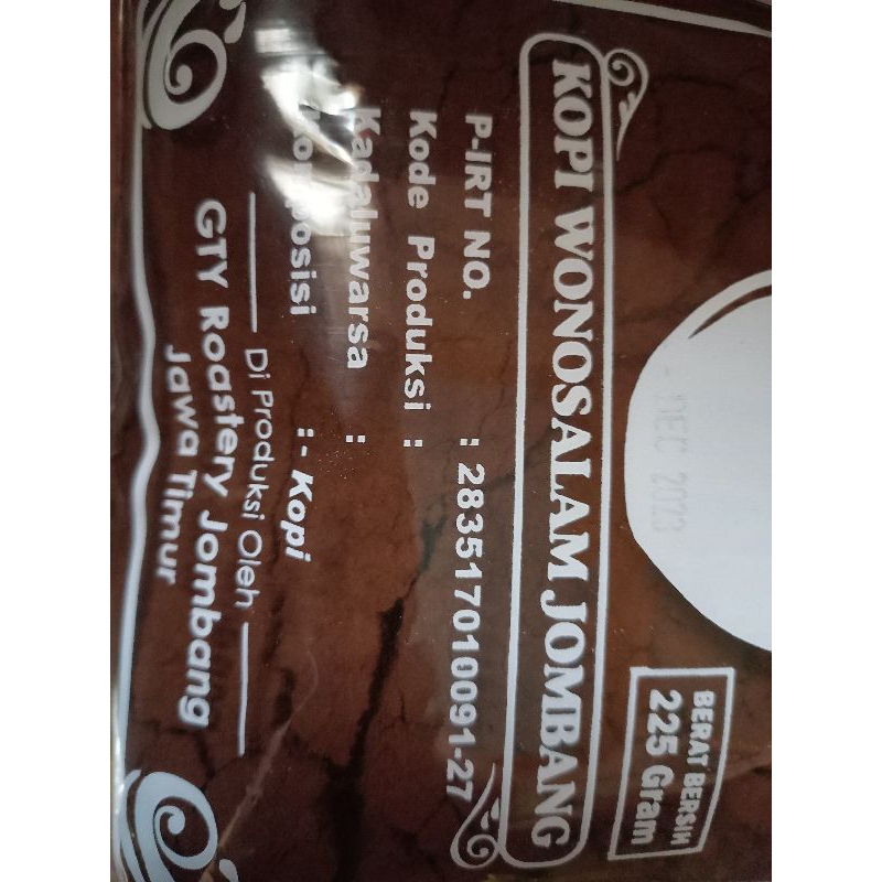 

kopi kendhi asli wonosalam robusta excelsa blend