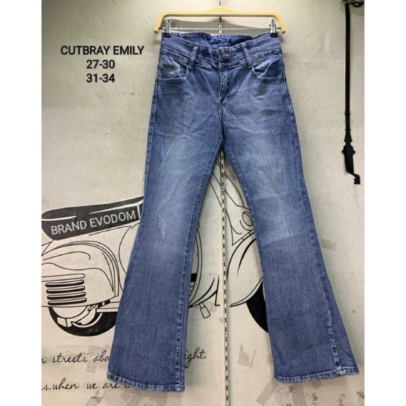 JEANS CUTBRAY WANITA EMILY BY DOMINANT ORIGINAL BAHAN MELAR