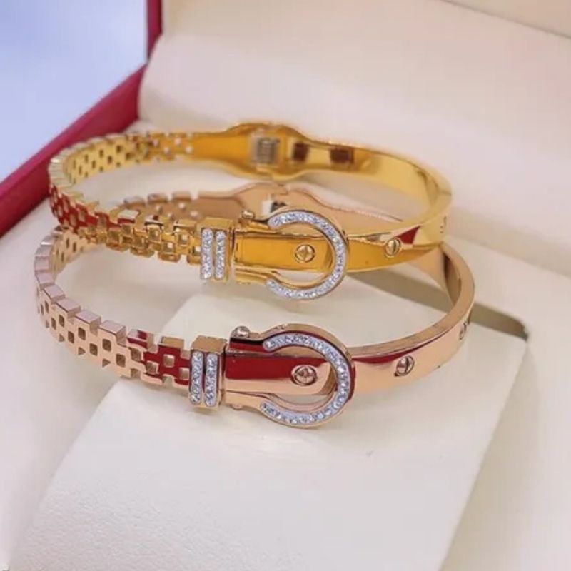 Gelang bangle titanium perhiasan wanita 003