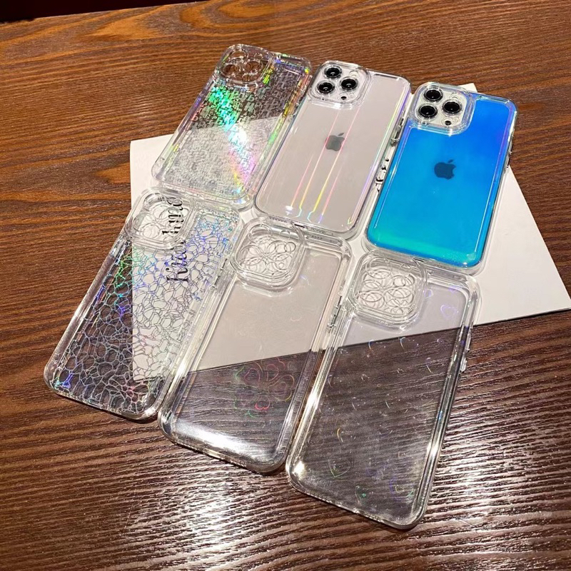 Case Hologram Transparant Iphone 14 Pro max 13 12 11 7 8 7plus 8plus X Xr Xsmax 13 mini 12Pro 13Pro 14 Pro 14 Plus 14Plus 14ProMax 13Promax