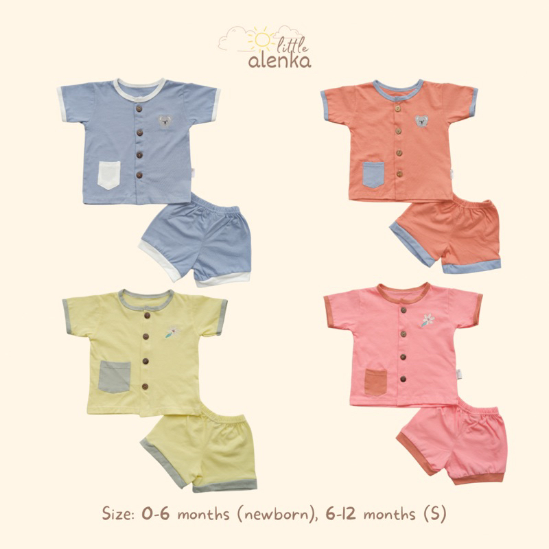 Alenka - Two Tone Baby Set (Setelan Bayi) 0 - 12 months