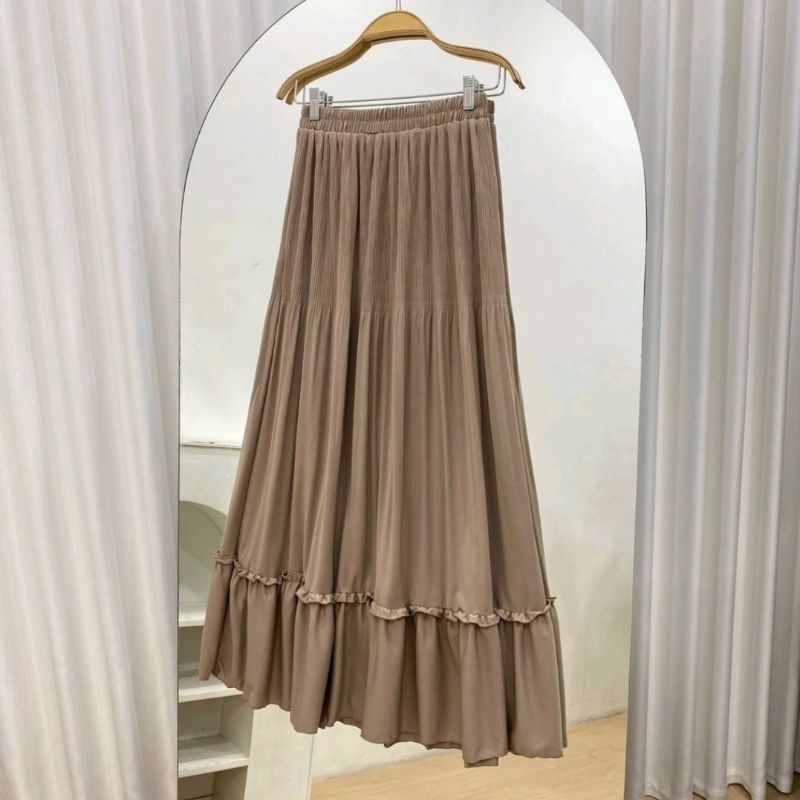 Rok plisket ruffle hyget premium