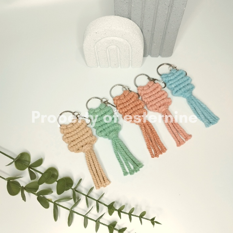 ❀Esternine❀ Macrame Keychain | Gantungan Kunci Macrame | Souvenir Macrame | Souvenir Pernikahan | So