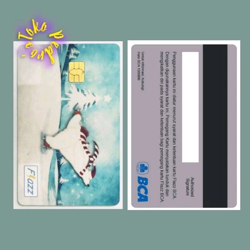 Flazz BCA Natal /Christmas Edition - HOLIDAY 2017 - SKATING POLAR BEAR ORI /Like eTOLL eMONEY Tapcash or Brizzi