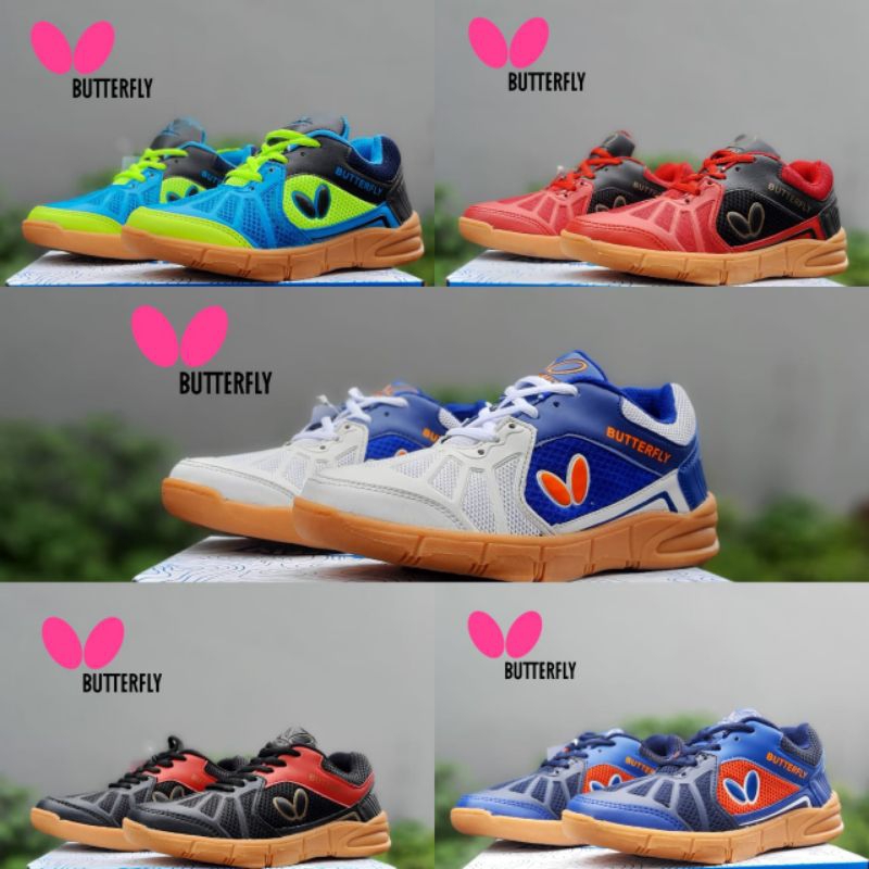 sepatu badminton / bulutangkis / pingpong / tenis / volly sepatu olahraga anak anak sepatu butterfly