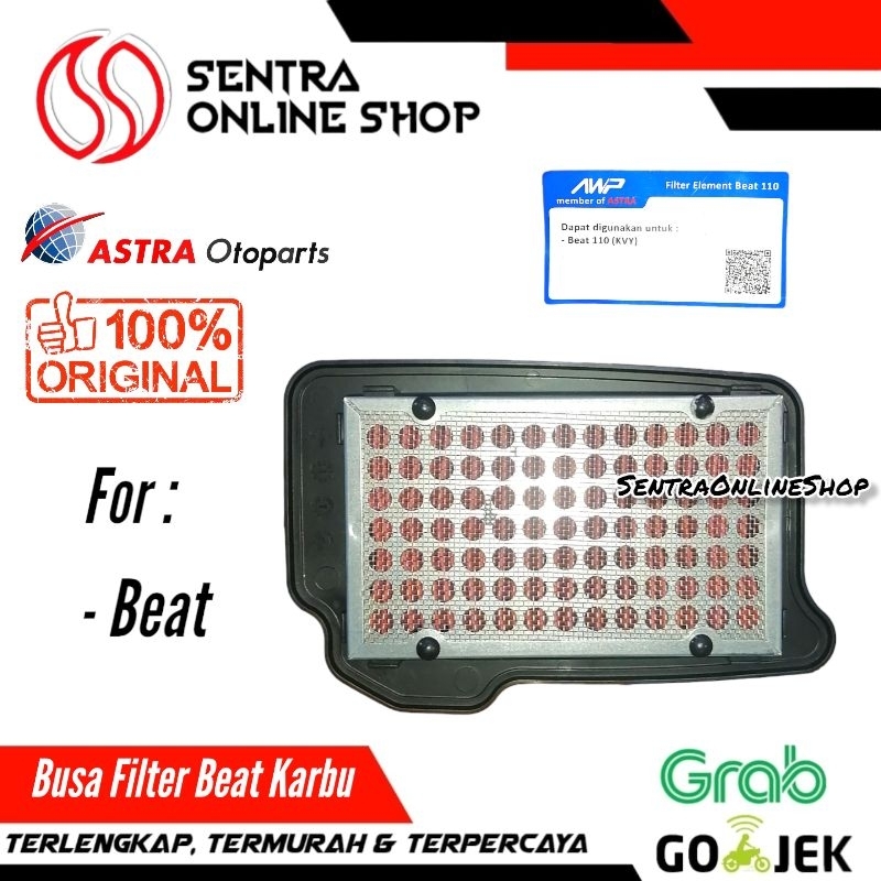 Busa filter udara beat scoopy karbu karburator original astra awp