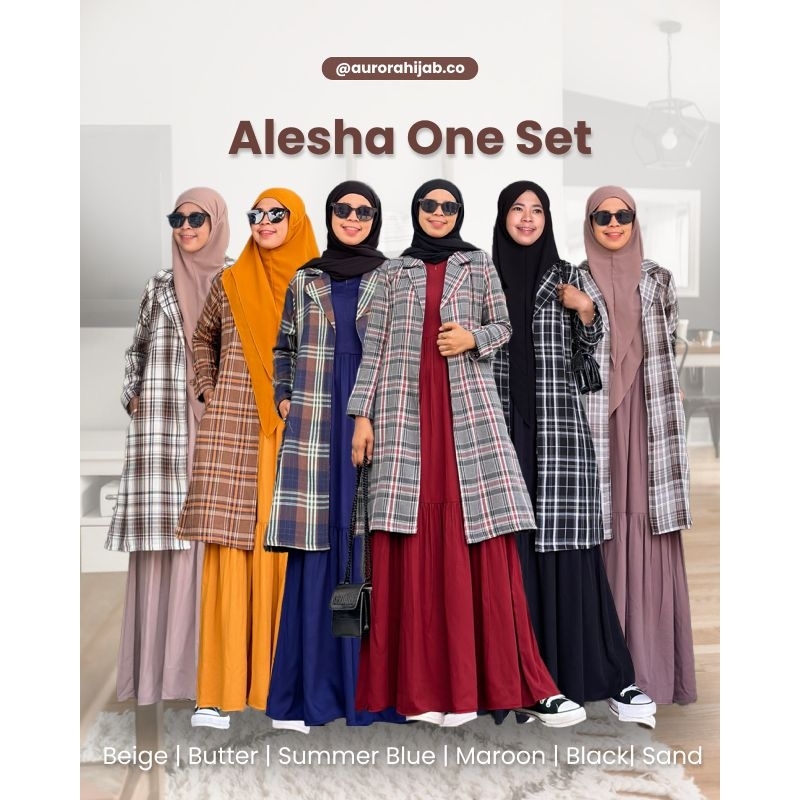 ALESHA one set ori by Aurora hijab, DRESS SAJA