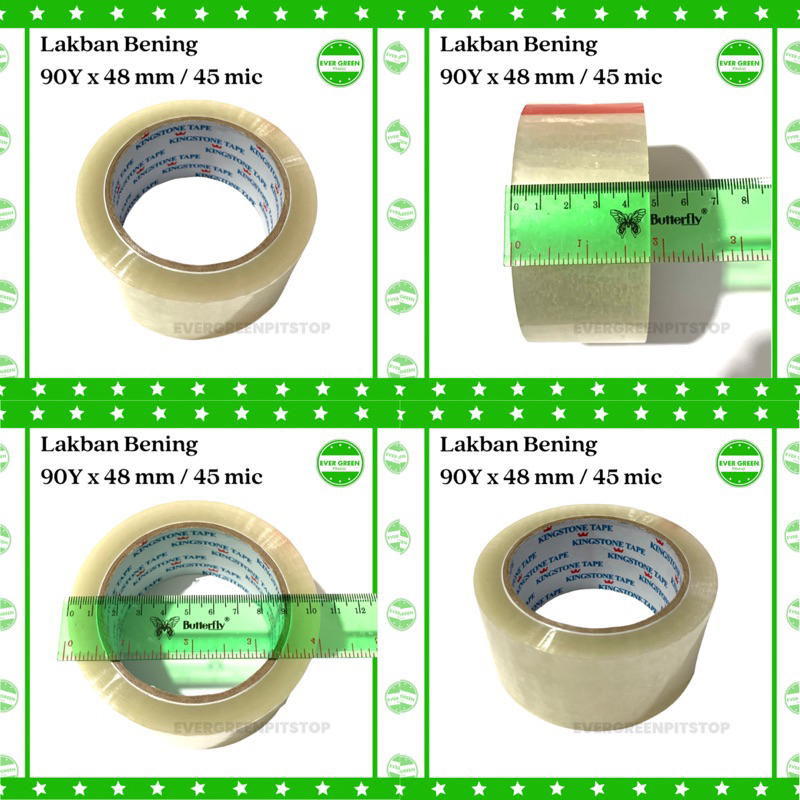 

1 DUS Lakban Bening 48mm x 90 Yard x 45 micron Isolasi / Solatip / Perekat OPP Lebar 90Y MURAH TEBAL KUAT 1 Carton 72pcs