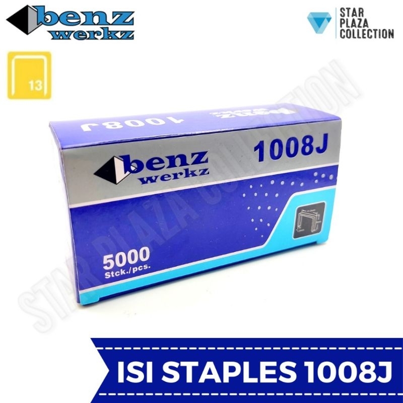 

Isi Staples Tembakan Angin / Paku Tembak U Merek BENZ WERKZ Refill Mata Air Nailer 1008J - untuk Pengerjaan Jok Motor, Jok Mobil, Sofa, Funiture, Kayu