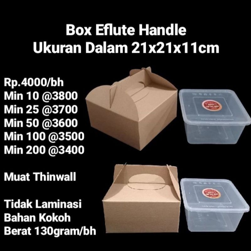 

Box Eflute Handle 21x21x11cm