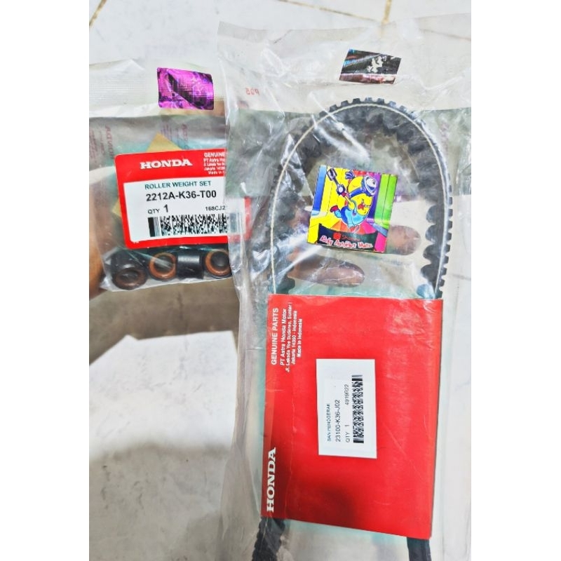 Set Vanbel roler van bel roller ORIGINAL AHM K36 Honda Vario 150 LED VARIO 125 LED NEW Honda Vario 1