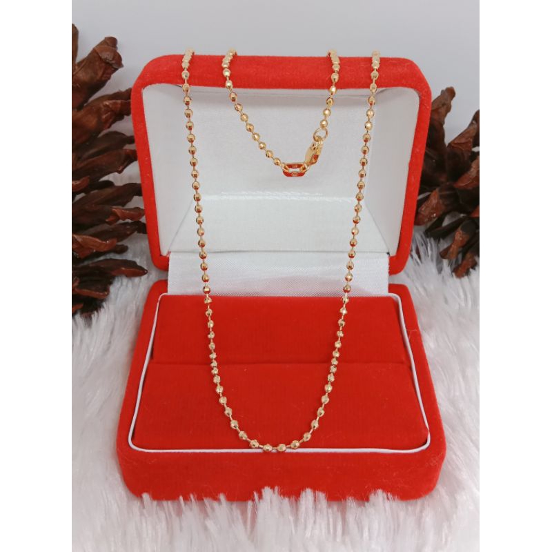 kalung biji lada, emas kadar 375(8k)