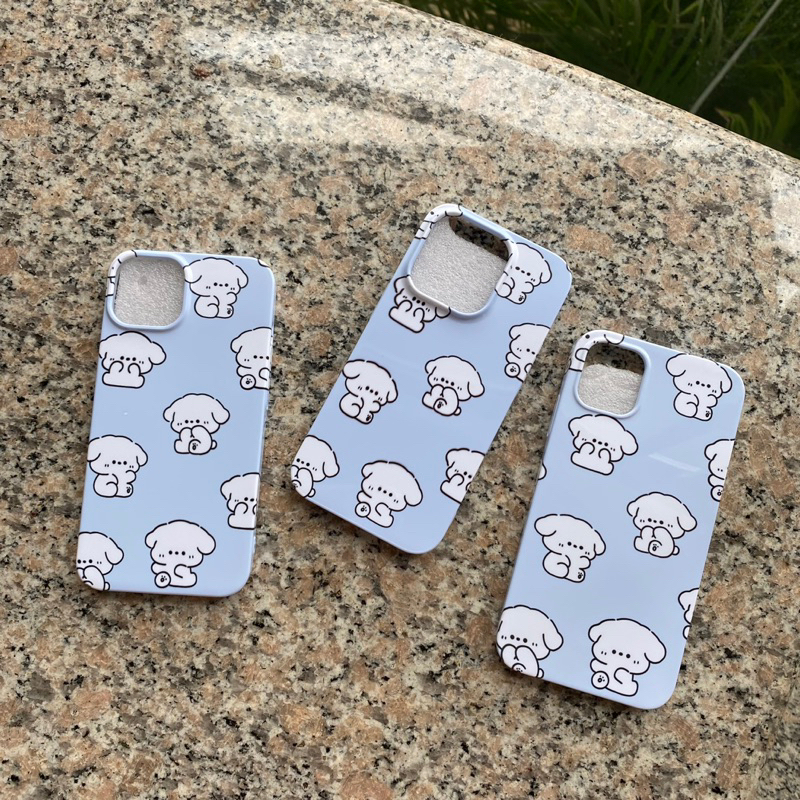 [READY] White Dog Hardcase Iphone 11, iphone 14, iphone 14pro