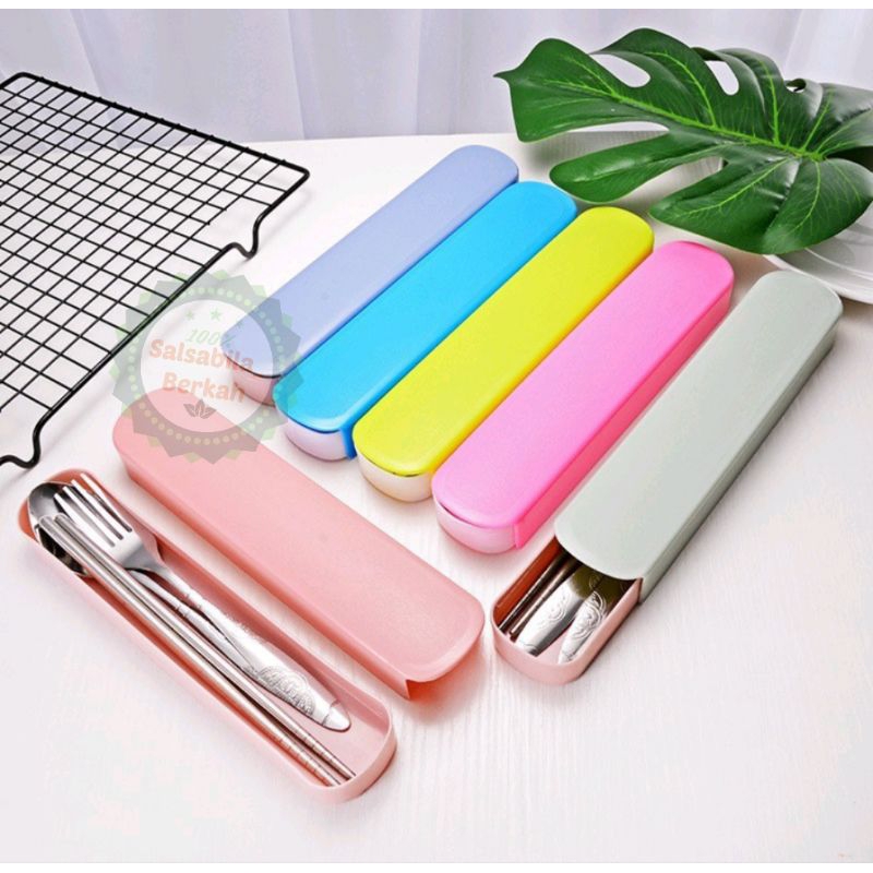 Sendok set stainless / Sendok set travelling / Sendok garpu sumpit set / Sendok stainless / Sendok m