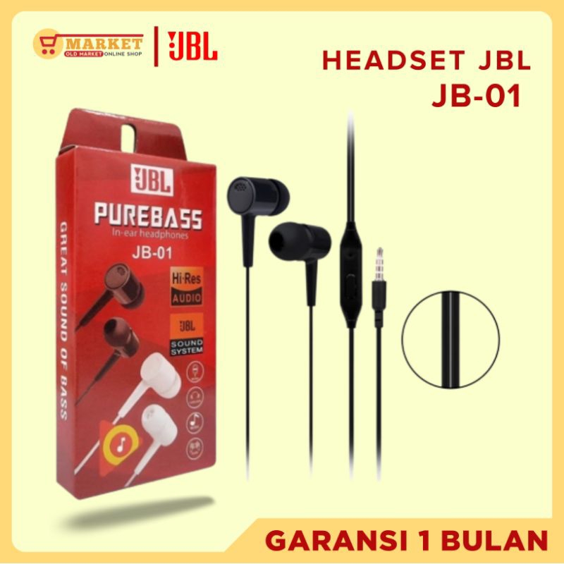 Headset JBL Purebass JB-01 Headset JBL Original