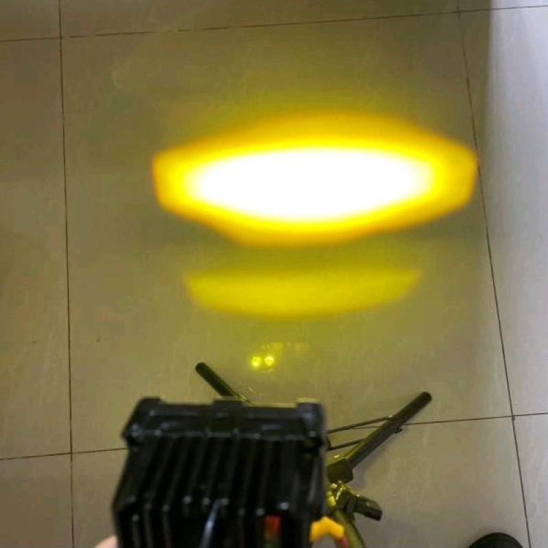 Lampu Tembak Sorot LED Laser 2 mata / lampu tembak SQL 2 mata putih-kuning polos besi super terang