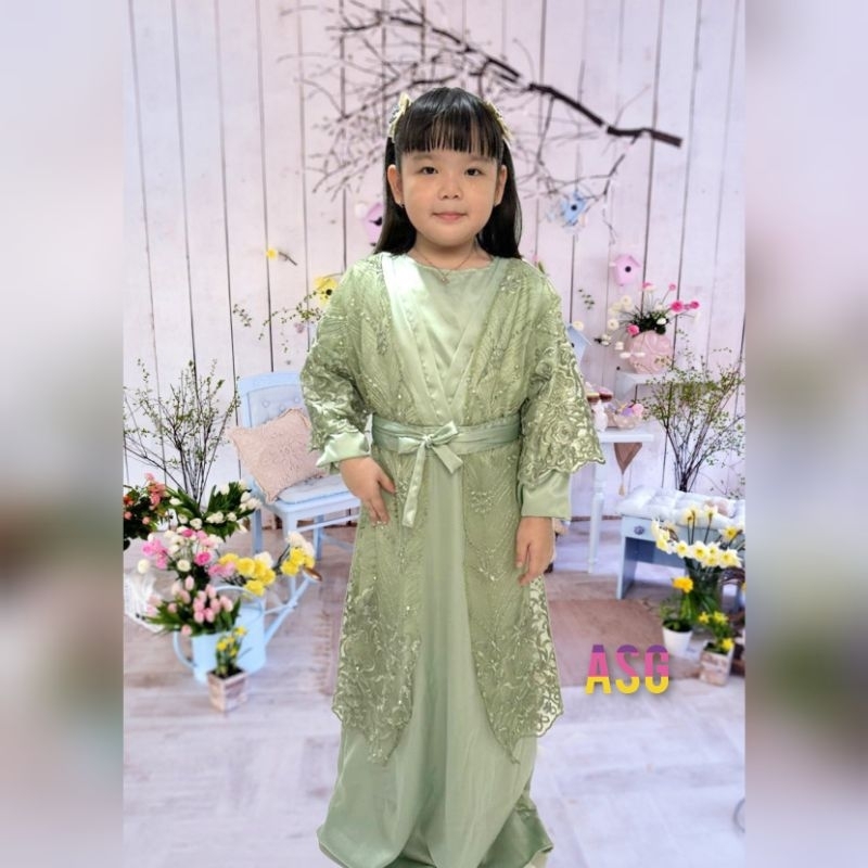 [ New Product ] Lucianna Kid Set Dress Anak Kekinian Gamis Set 2 in 1 Remaja