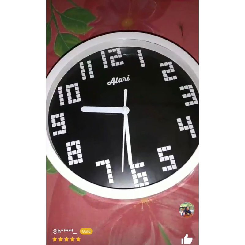 (Cod)Jam Dinding Tempel Di Dinding Bulat Alari AL1128 Batrai AA Plaatik(Dikirim Jakarta)