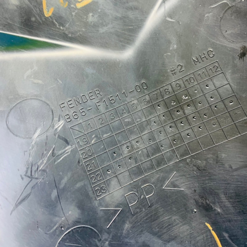 Spakbor slebor Depan Bagian Belakang AEROX 155 Ori YGP