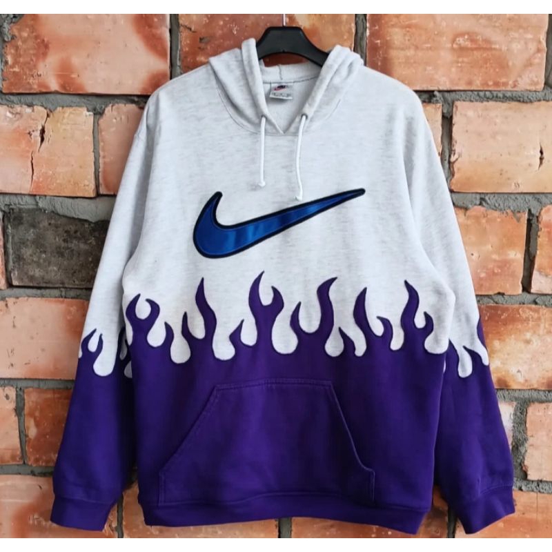 vintage Nike big Swoosh Rewoks Hoodie