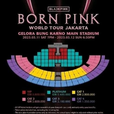 Tiket konser Blackpink Day 1 CAT 4