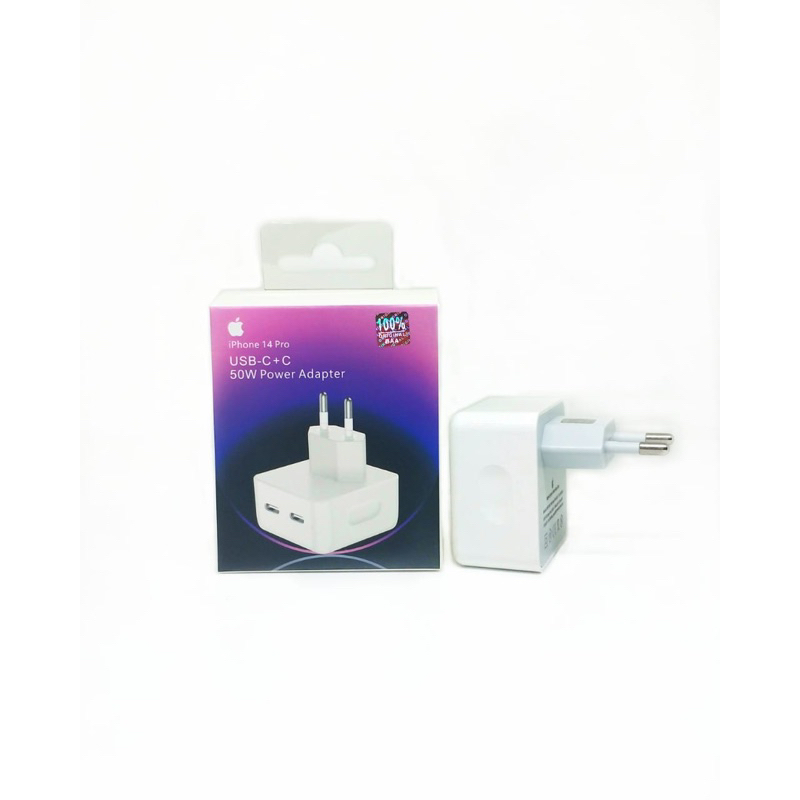 Batok iph14pro 50w real ic 2usb C PD fast PROMO SEN