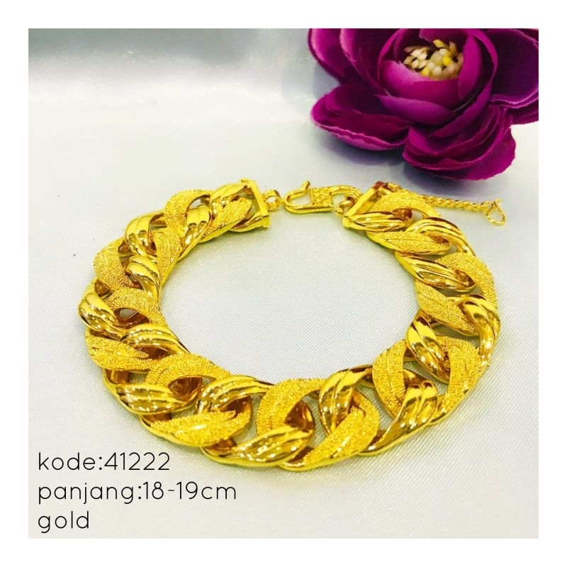 Gelang rantai doff bangkok lapis emas 24