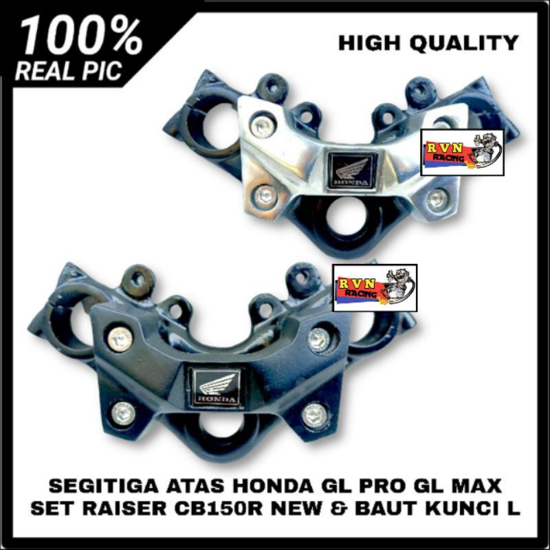 SEGITIGA ATAS DUDUKAN STANG STIR HONDA GL PRO GL MAX SET RAISER CB150R NEW DAN BAUT L HIGH QUALITY M