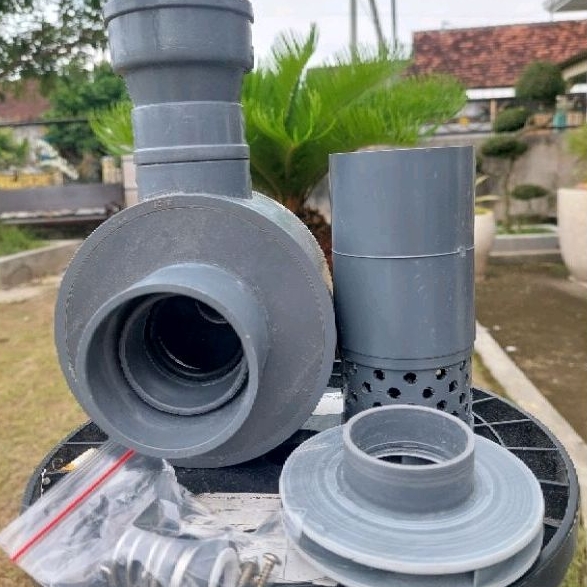 alkon pvc pompa air modifikasi komplit impeler dan seal + tusen