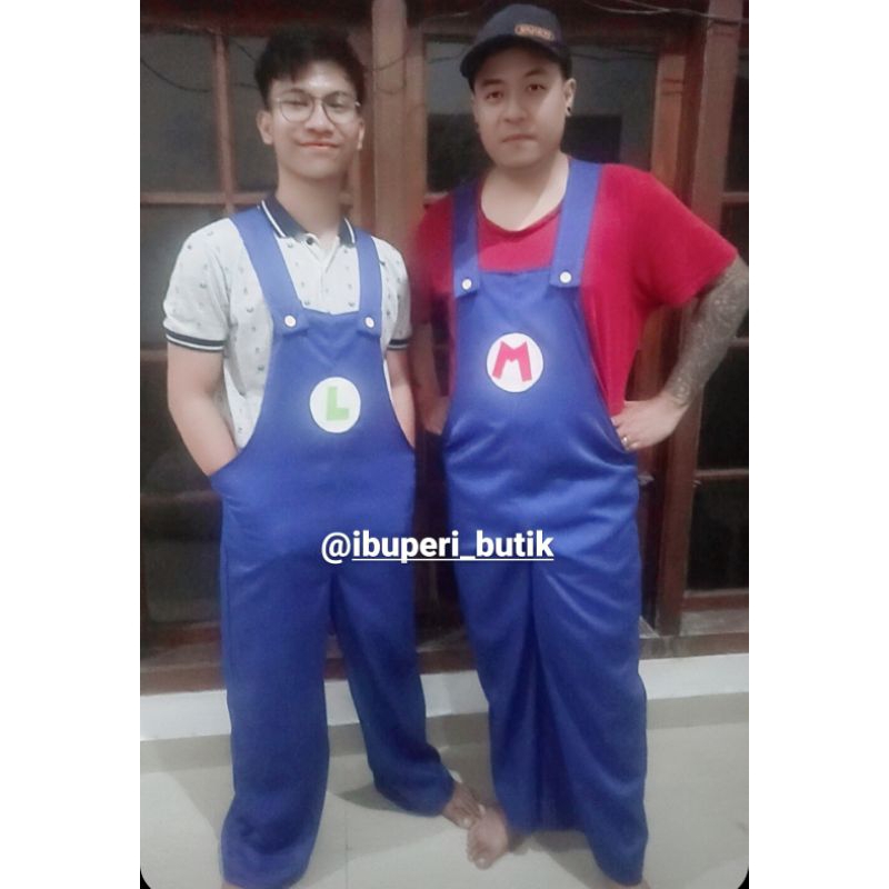 Kostum Mario Bros Luigi Pria Dewasa dan Anak