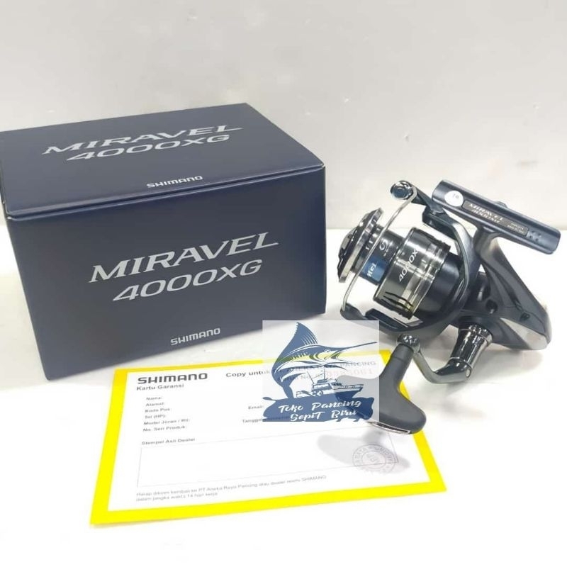 REEL SHIMANO MIRAVEL 4000XG NEW 2022 POWER HANDLE MAX DRAG 11KG BEST SELLER GALATAMA REEL PANCING MU