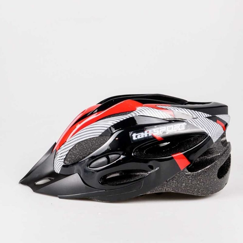 TaffSPORT Helm Sepeda Gunung Dewasa Ringan Dengan Ventilasi Udara Unisex EPS Foam PVC Shell