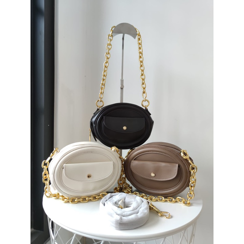 TAS WANITA Ck 1708 chain handle oval bag