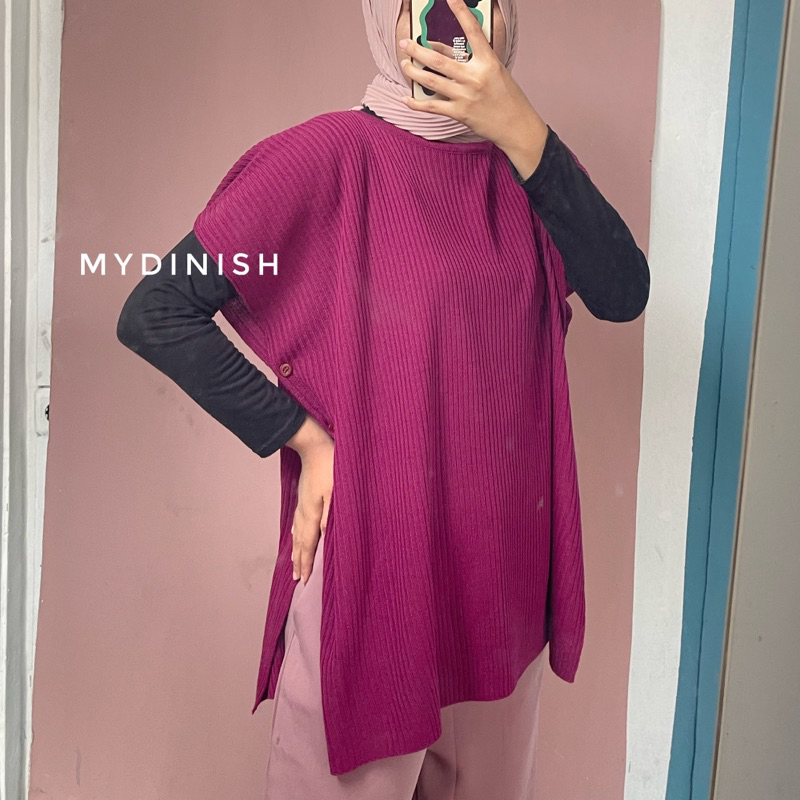 Siraya Long Vest Oversize - Rompi Wanita Korea