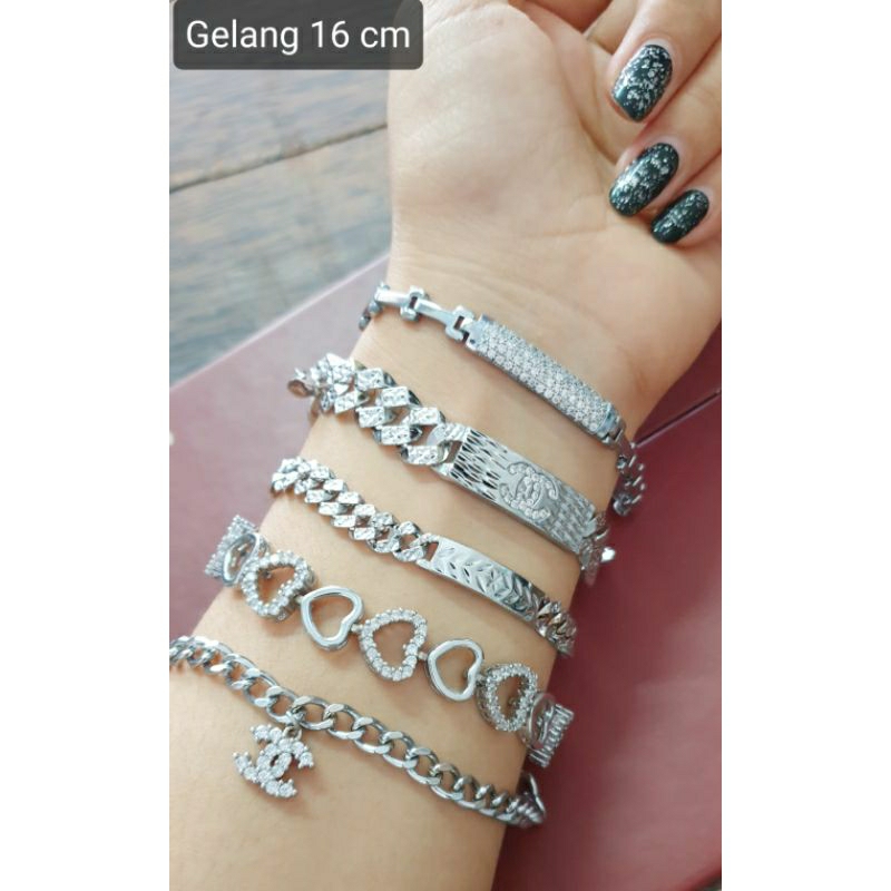 Klik 》12 Model Gelang Xuping Putih Wanita Elegan panjang 16 cm
