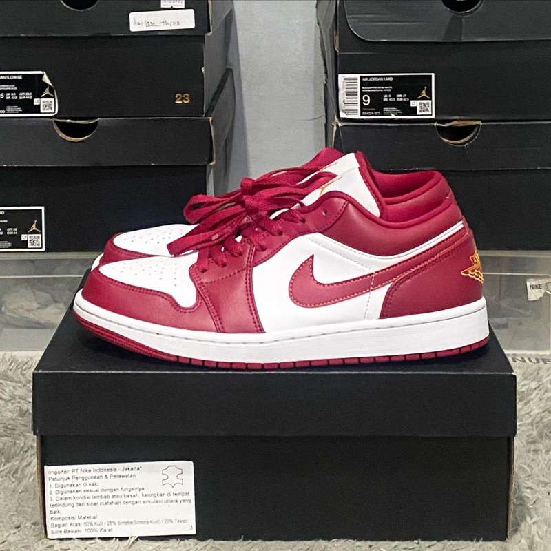 Nike Air Jordan 1 Low Cardinal Red *100% Original