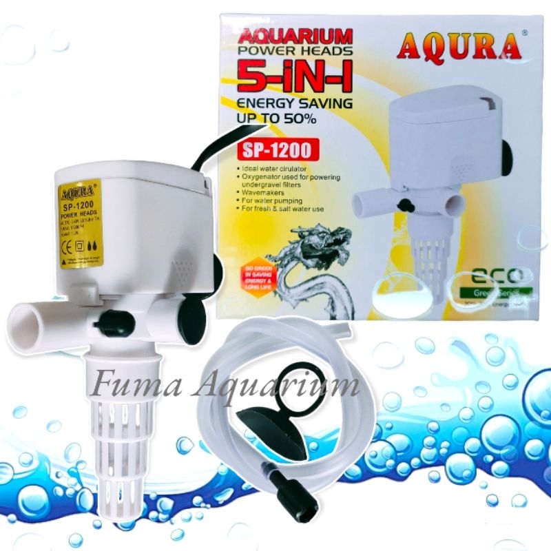 POWER HEAD AQURA 1200 SP-1200 MESIN POMPA FILTER AQUARIUM POMPA CELUP AKUARIUM AQUASCAPE SUBMERSIBLE PUMP WATER PUMP PH