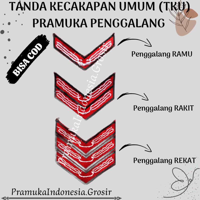 [TERMURAH] BET TKU PENGGALANG RAMU RAKIT REKAT / BET TKU PRAMUKA PENGGALANG BORDIR / PERLENGKAPAN AL