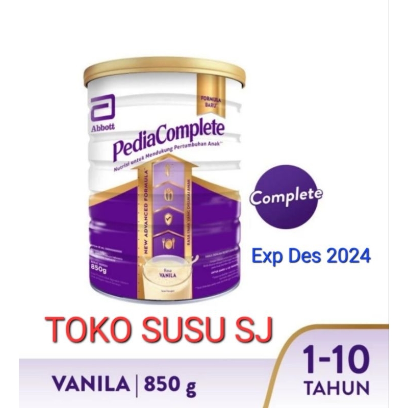 PEDIASURE COMPLETE VANILA 850 GRAM/ 850GR/VANILLA/PEDIA COMPLETE/PEDIACOMPLETE/KOMPLIT