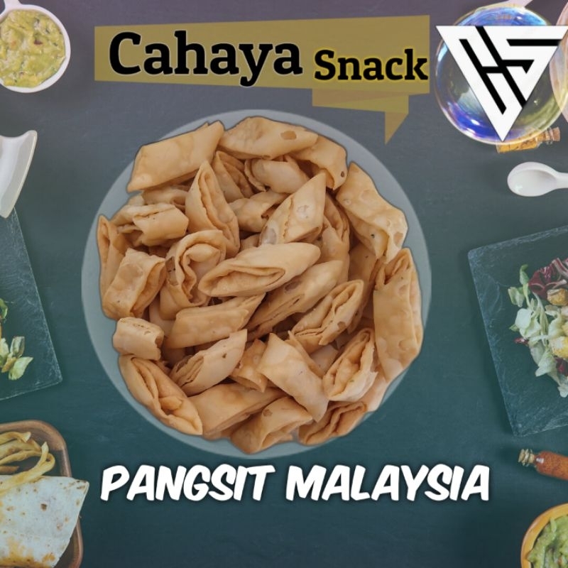 

Pangsit Malaysia 250 Gram, Pangsit Kriwil Asin dan Renyah