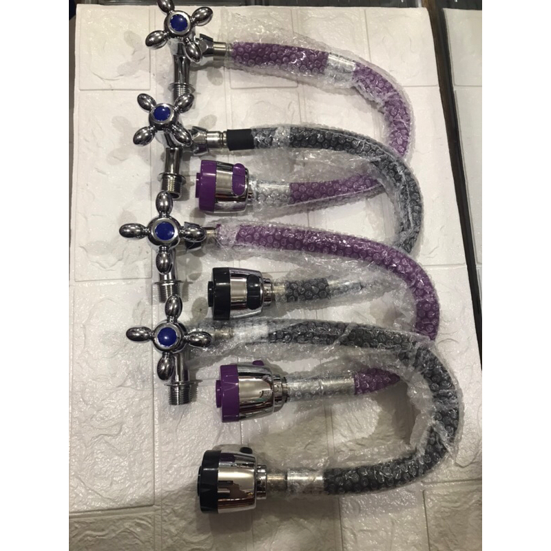 Kran Angsa Flexible Karet warna Hitam dan Ungu HAUSE/Kran Angsa Fleksibel