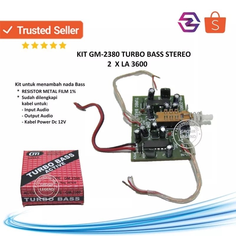 Kit turbo bass stereo GM 2380